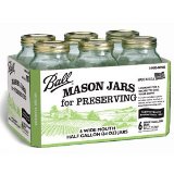 Ball #68100 6 Pack 1/2 Gallon Wide Mouth Jar