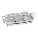 Nostalgia DBS-999 Stainless-Steel 3-in-1 Buffet Server and Warming Tray