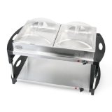 Nostalgia DCD-400 2-Tier 2-Station Stainless-Steel Buffet Server and Warming Tray