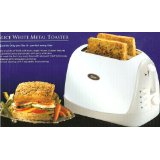 Oster Model 6339 White Metal 2 Slice Toaster