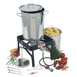 Bayou Classic 9195 32-Quart Stainless-Steel Outdoor Turkey Fryer Kit with Burner