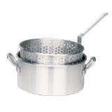 Bayou Classic 1201 10-Quart Aluminum Fry Pot with Basket - No Lid