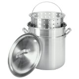 Bayou Classic 4042 42-Quart All-Purpose Aluminum Stockpot with Steam and Boil Basket