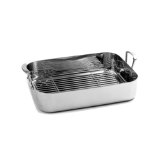 Norpro KRONA Stainless Steel 16.25 x 12.5 Roaster with Rack