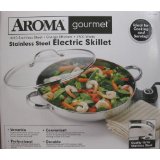 Aroma Stainless Steel Electric Skillet 1500 Watts