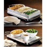 Nostalgia Electrics 3-Section Stainless Steel Buffet Food Server